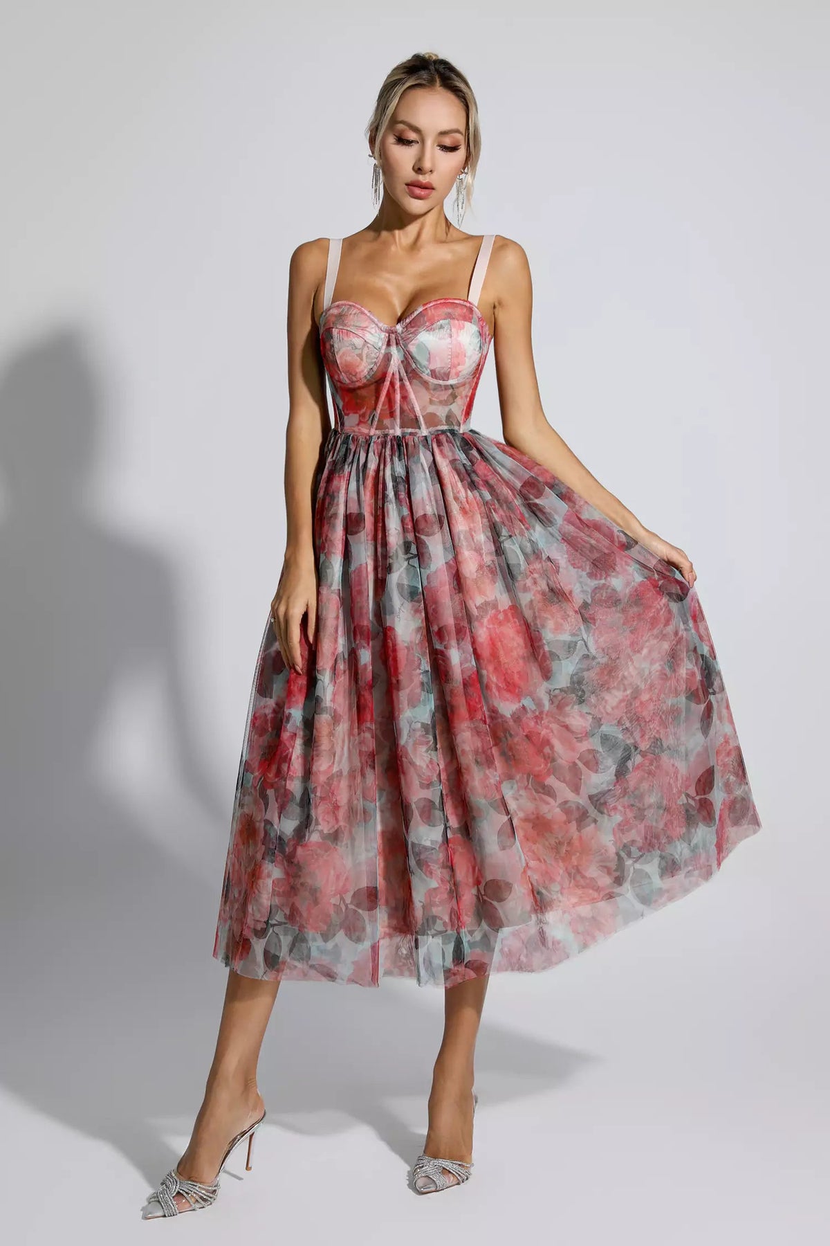 Lyric Red Midi Dress