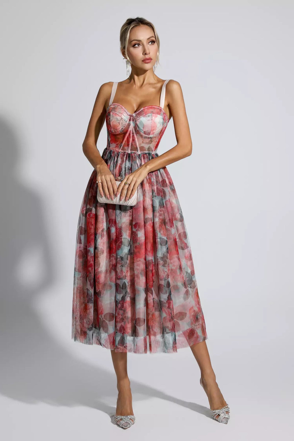 Lyric Red Midi Dress