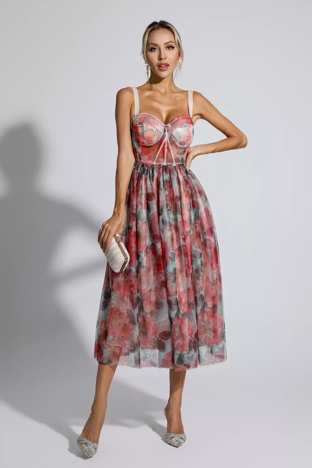 Lyric Red Midi Dress