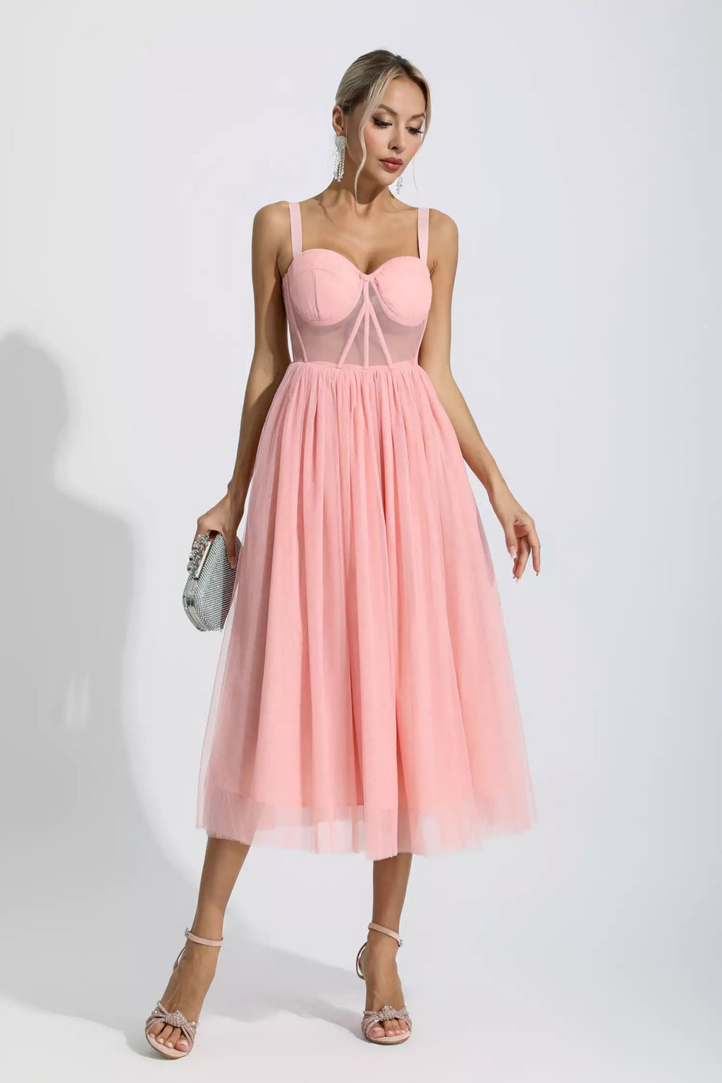 Lyric Pink Midi Dress