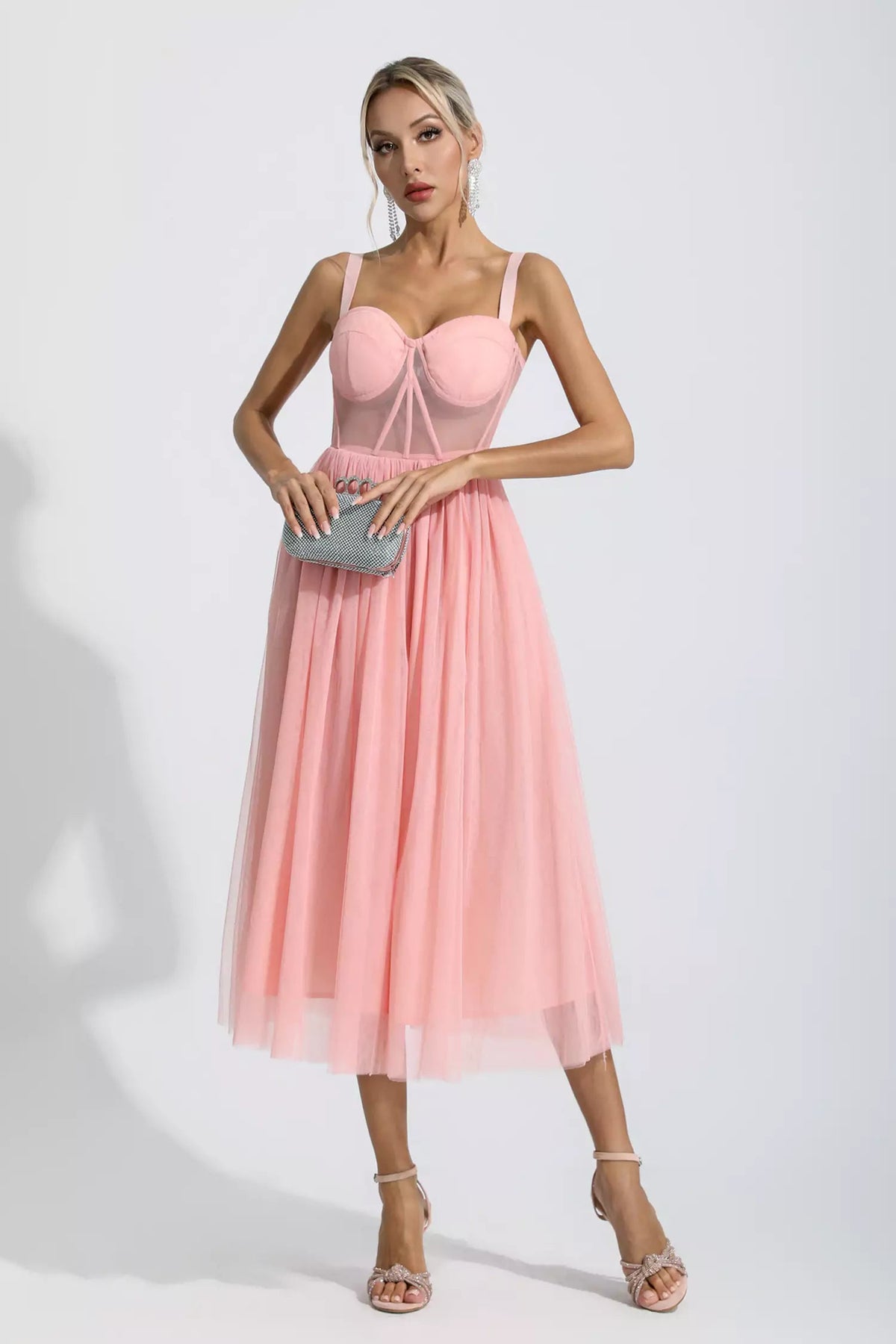 Lyric Pink Midi Dress