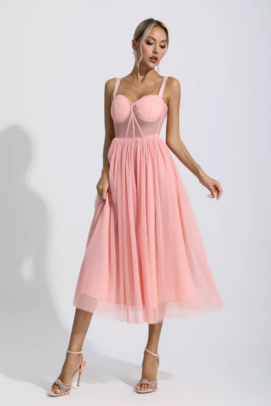 Lyric Pink Midi Dress