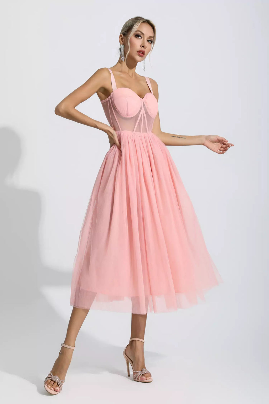 Lyric Pink Midi Dress