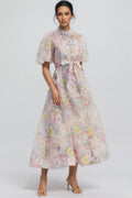 Kynllt Print Puff Sleeve Maxi Dress