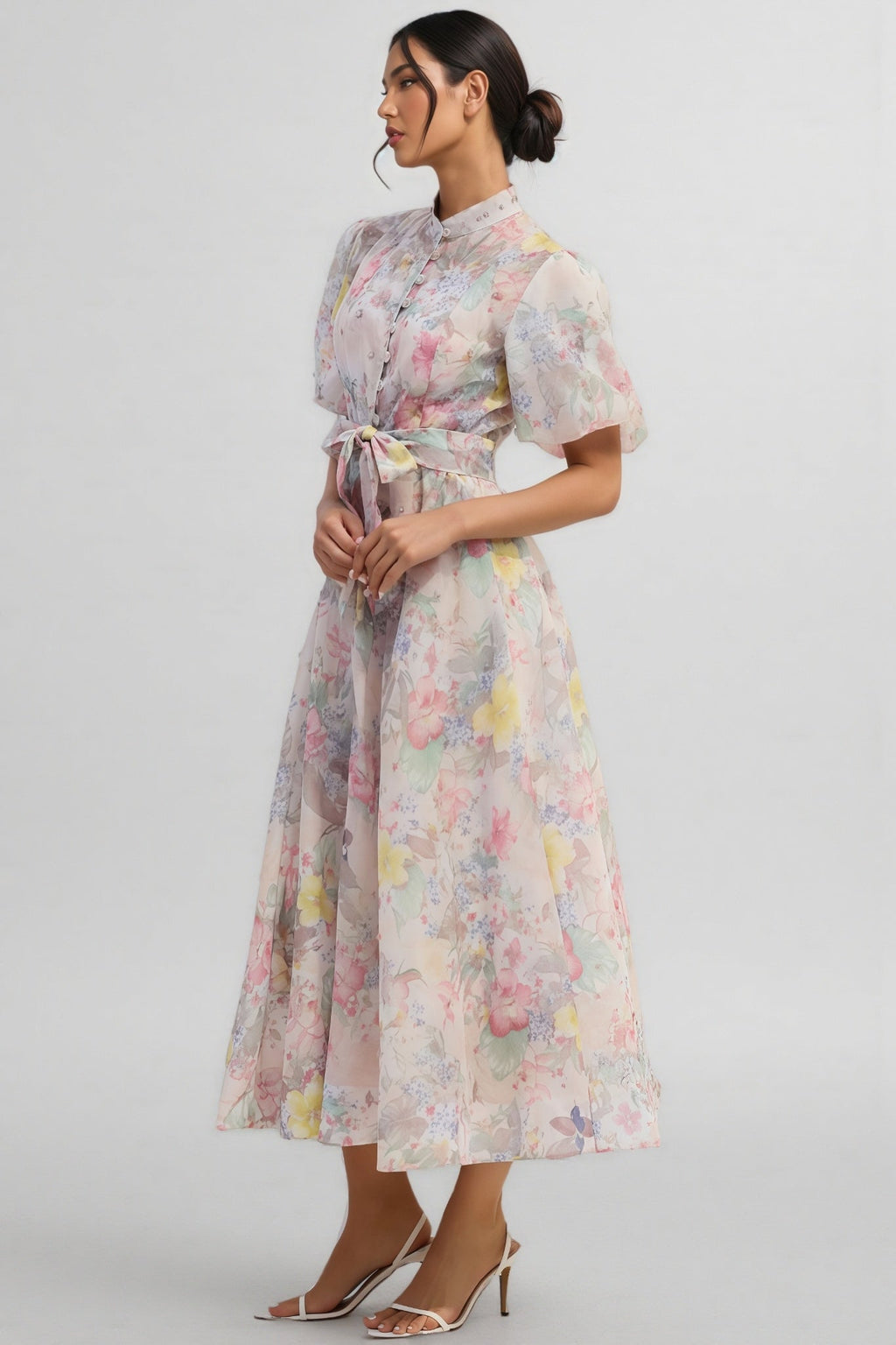 Kynllt Print Puff Sleeve Maxi Dress