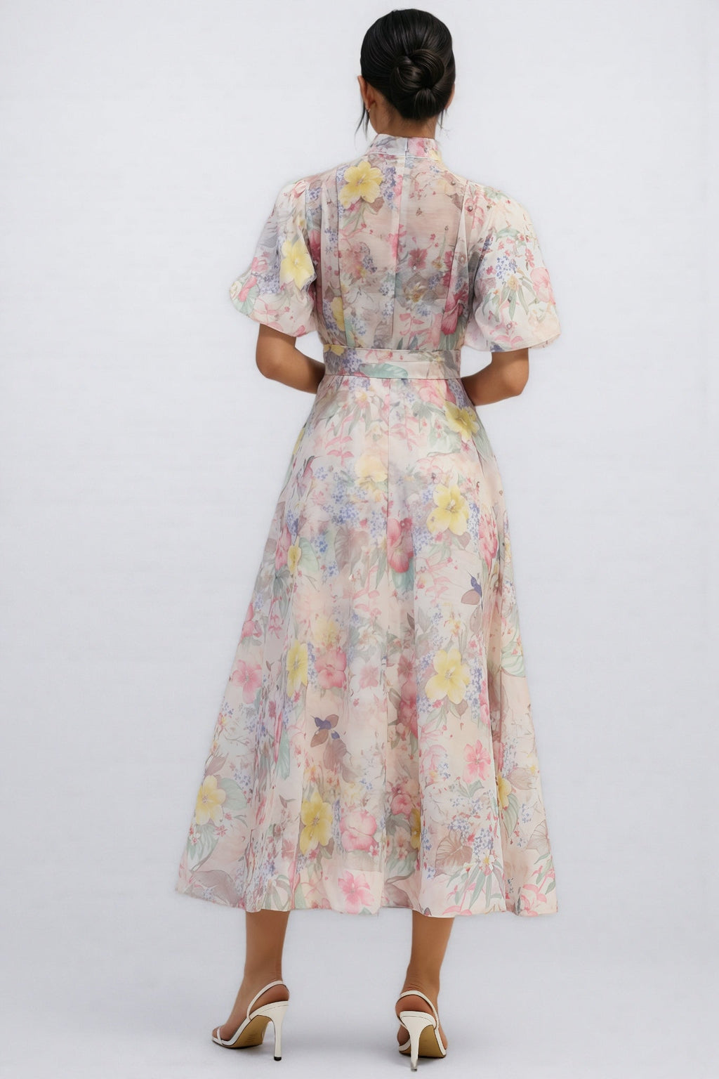 Kynllt Print Puff Sleeve Maxi Dress
