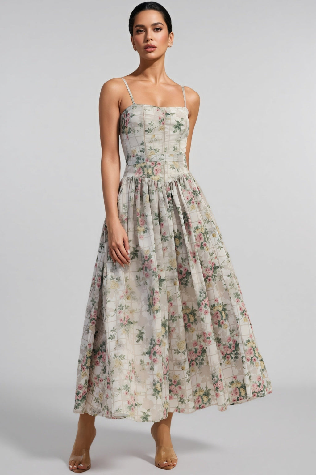 Marlol Print Spaghetti Strap Maxi Dress