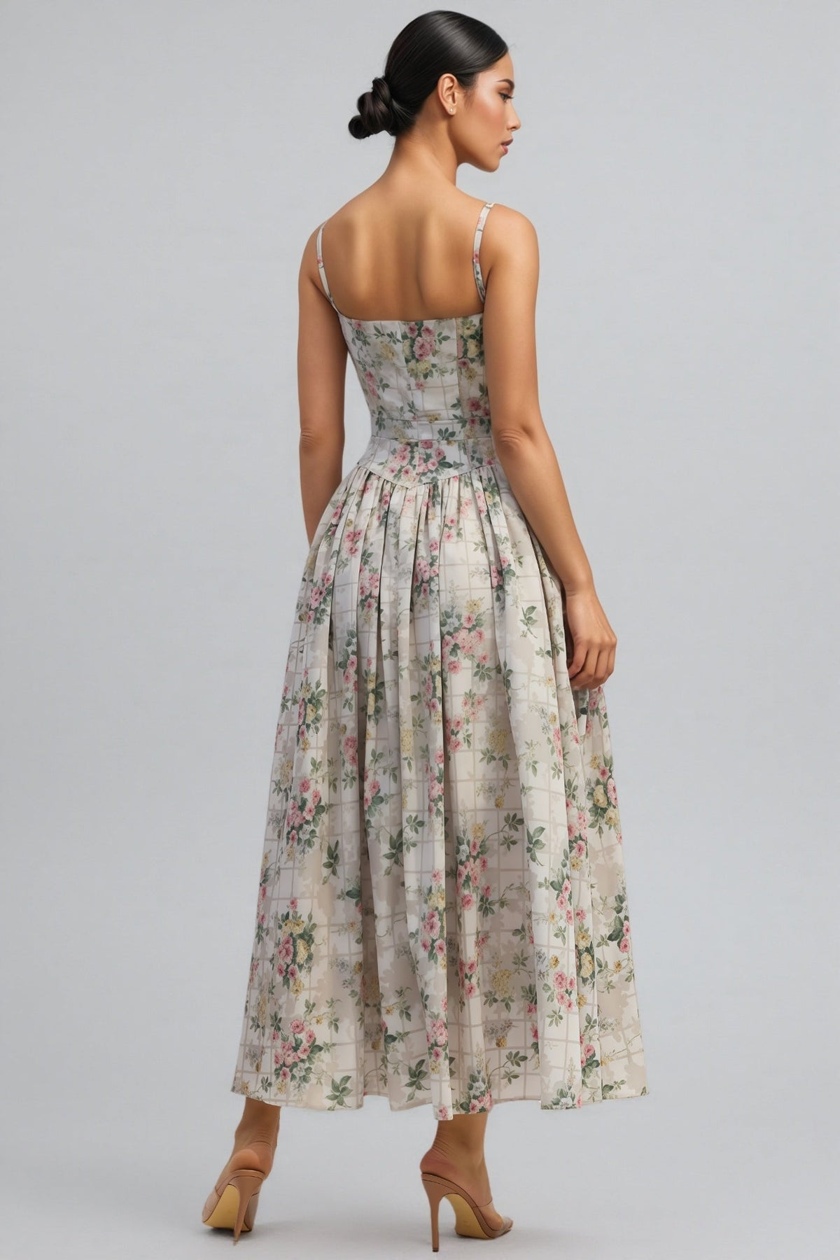 Marlol Print Spaghetti Strap Maxi Dress