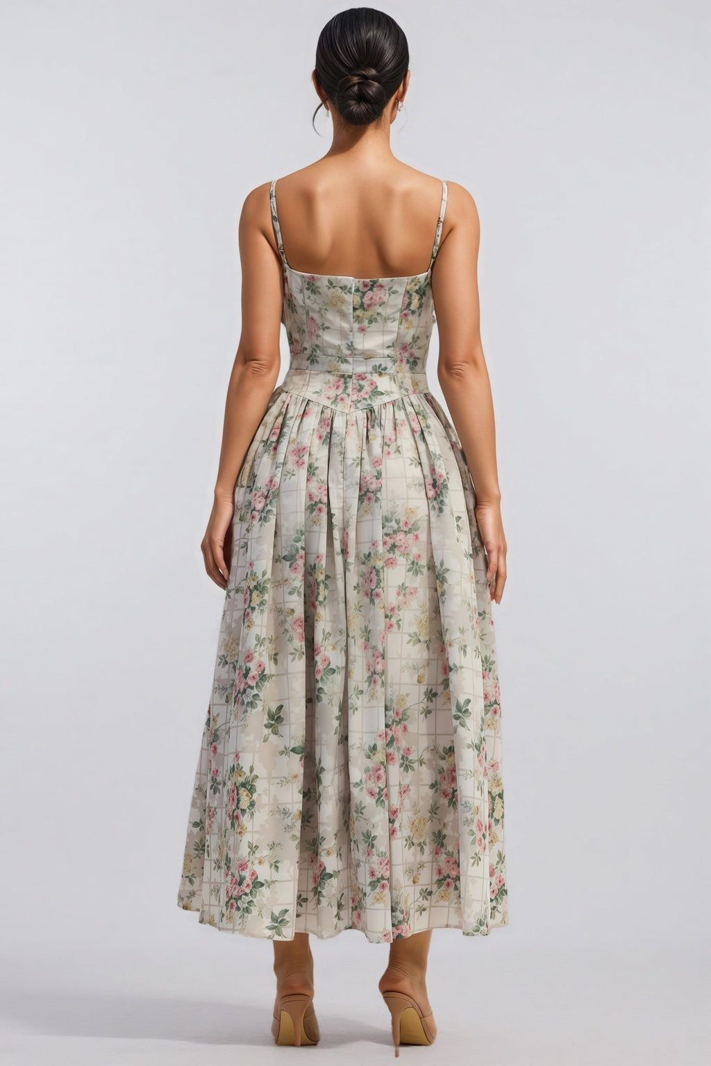 Marlol Print Spaghetti Strap Maxi Dress
