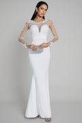 Marend White Lace Bodycon Maxi Dress