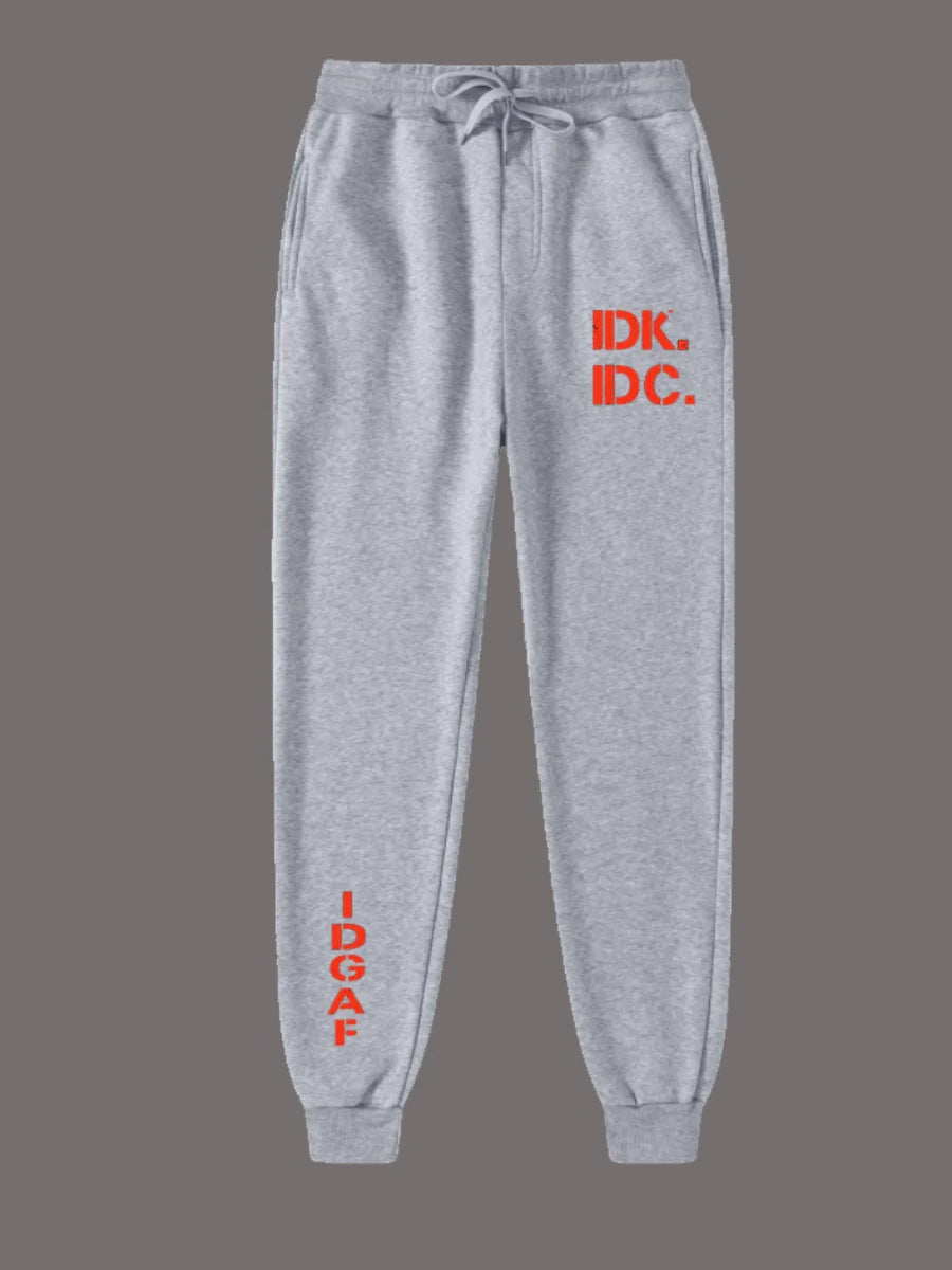 Mid Waist Letter Print Drawstring Sweatpants Man Pants Autumn Winter ��s Clothing Drawstring Trousers Joggi – ’s Sweatpants