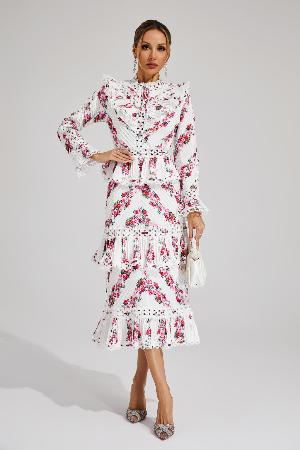 Morse Pink Midi Dress
