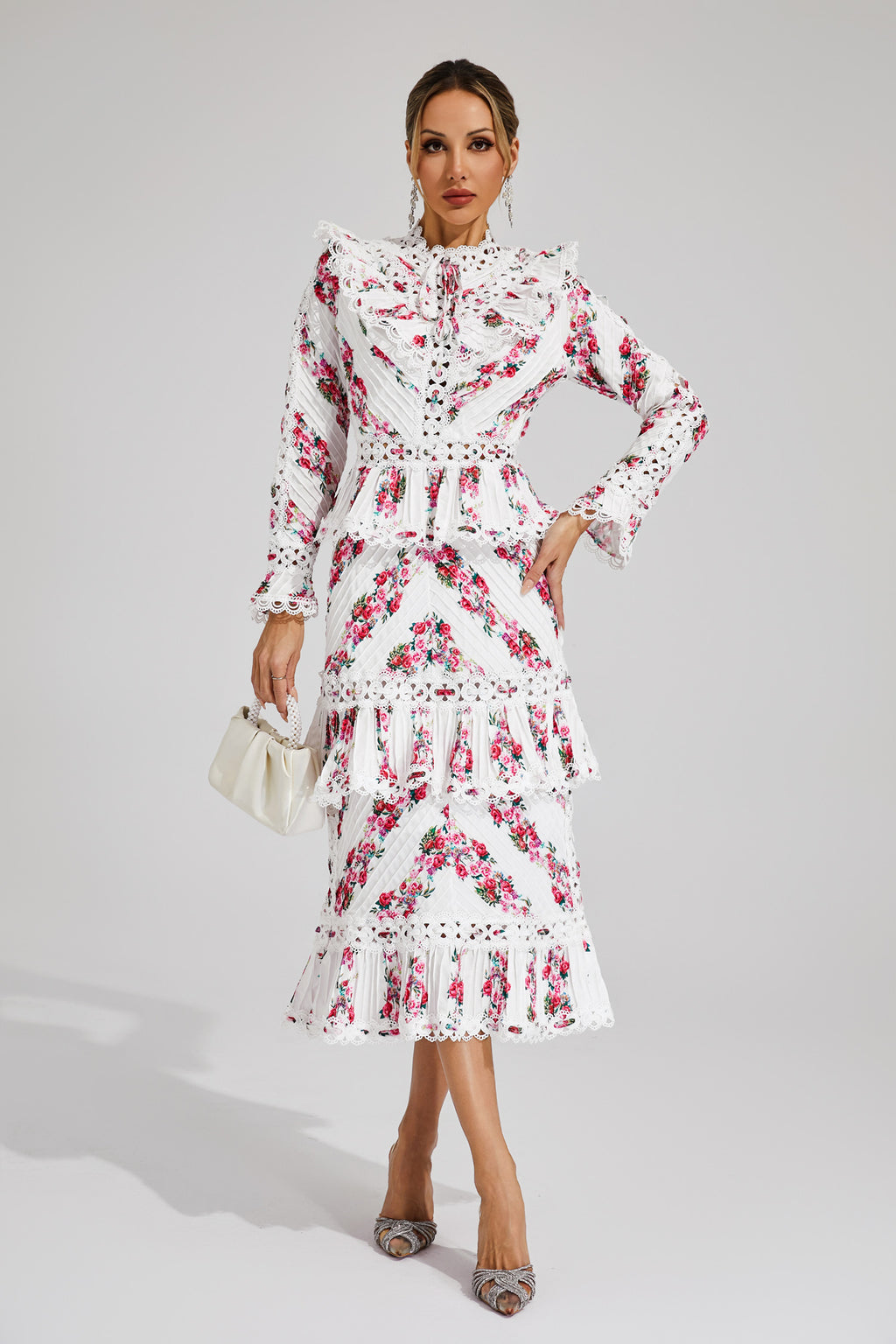 Morse Pink Midi Dress
