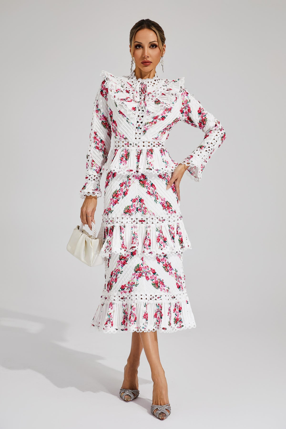 Morse Pink Midi Dress