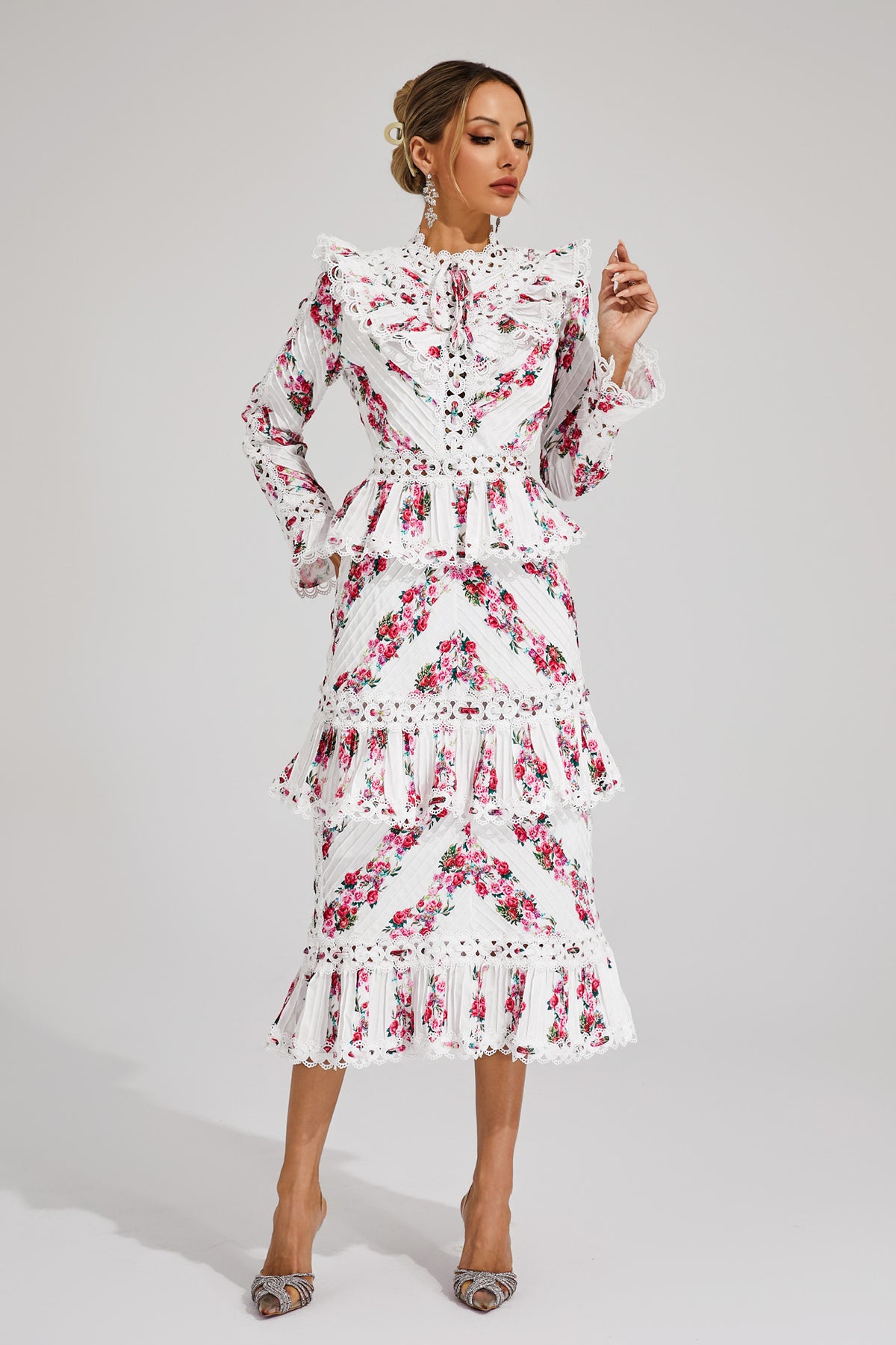 Morse Pink Midi Dress