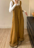 Denim Button Sleeveless Brown New Jumpsuits