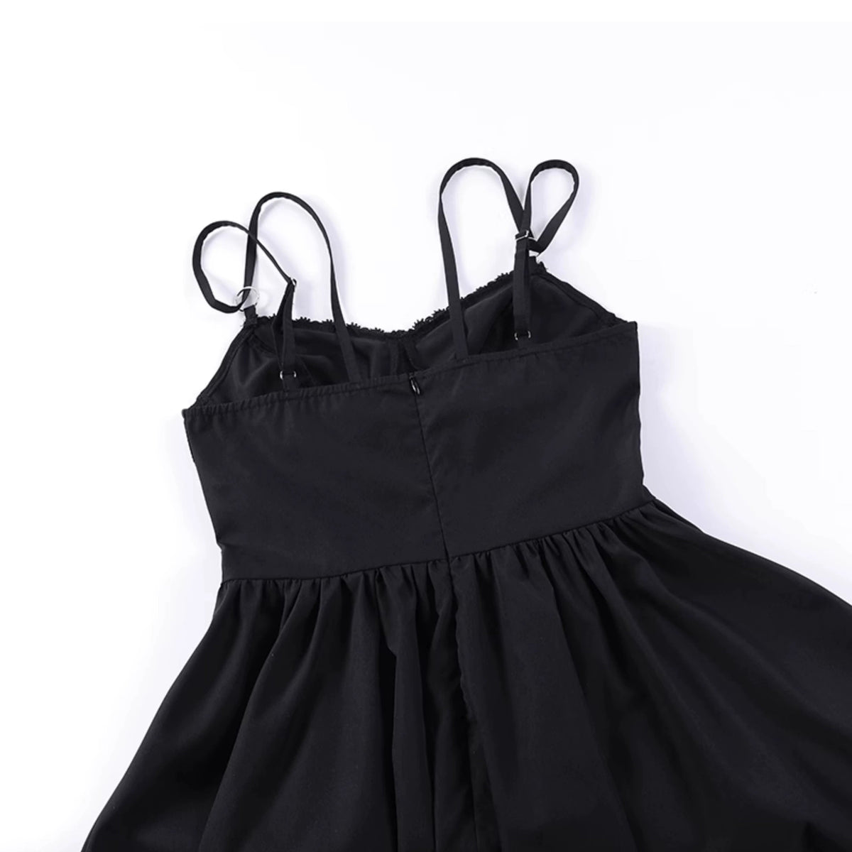 Wannathis Gothic Lolita Dress Set - Black Corset Mini Dress With Lace Bolero and Gloves