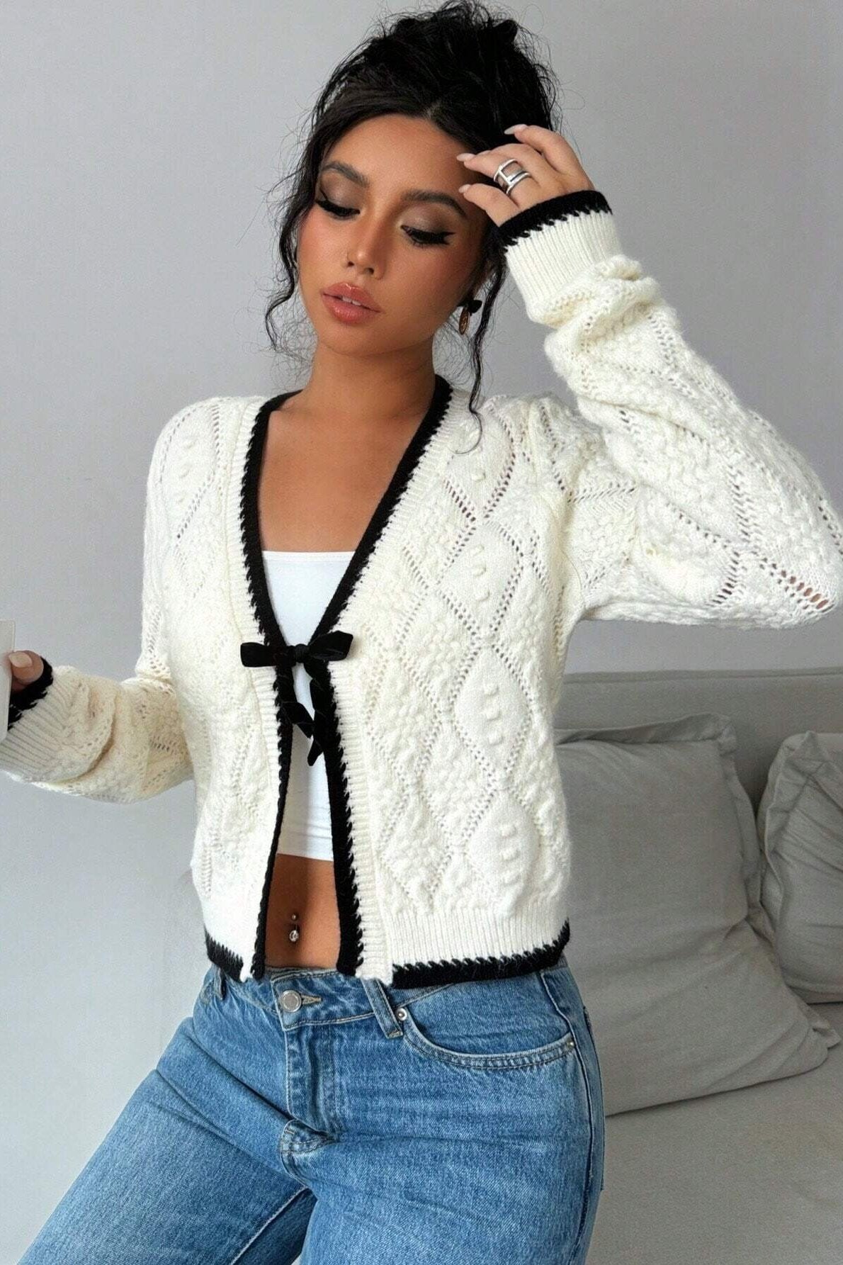 V-neck Cardigan