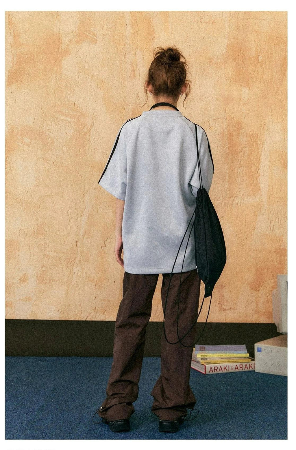 Ezek Free Project Sporty Two-piece Set - Graphic T-shirt and Wide-leg Track Pants