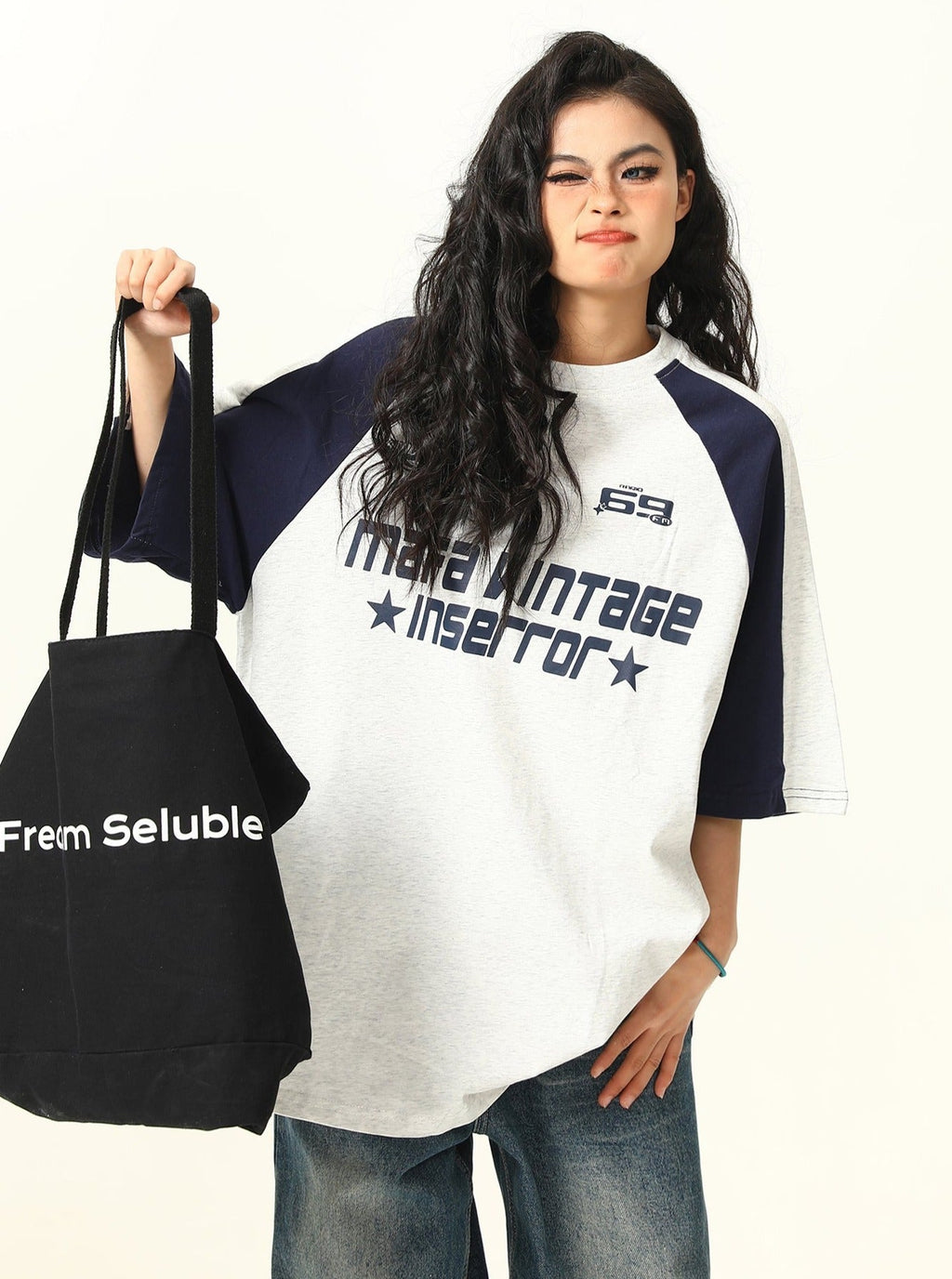 -style Raglan T-shirt