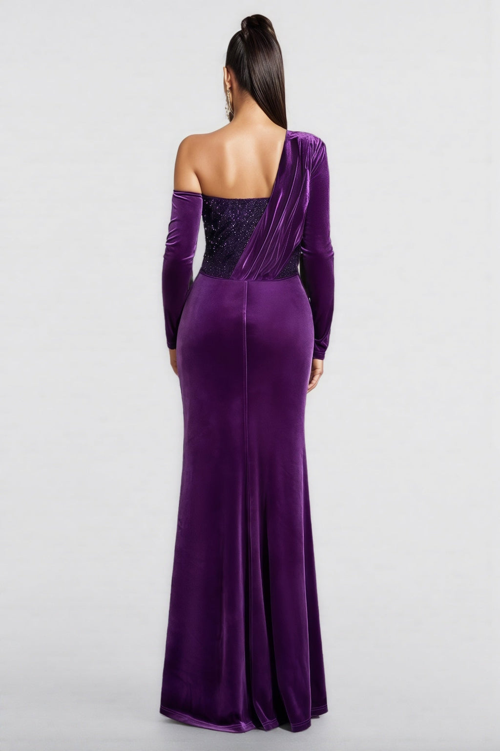 Lopez Purple Sequin Maxi Dress
