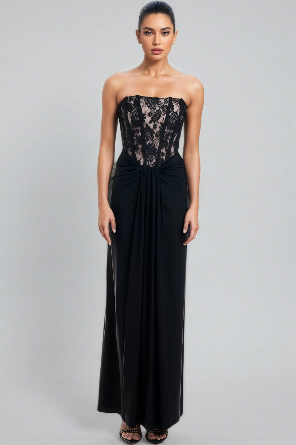 Judihe Lace Sheath Maxi Dress