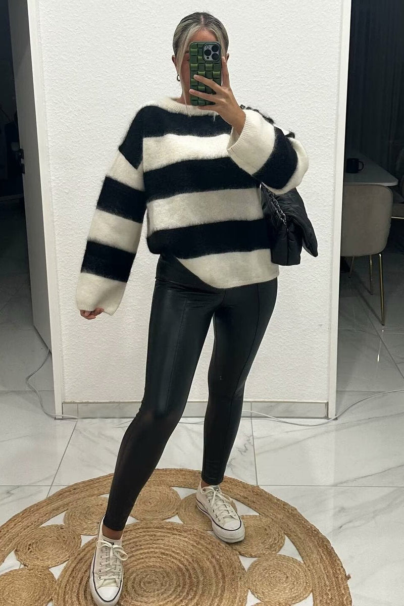 Knitted Crew Neck Sweater