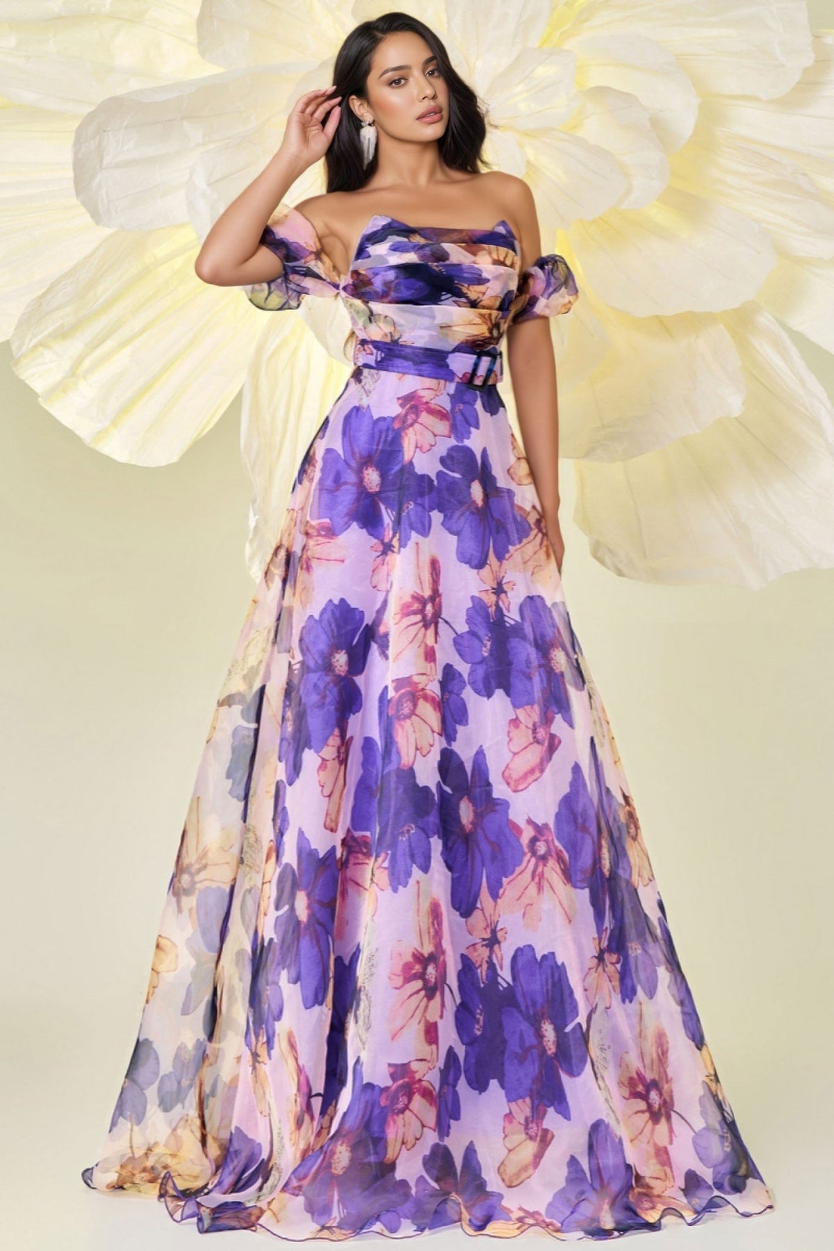 Isabe One Neck Print Maxi Dress