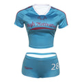 Spring Slim Fit Cropped Top Sports Shorts Set