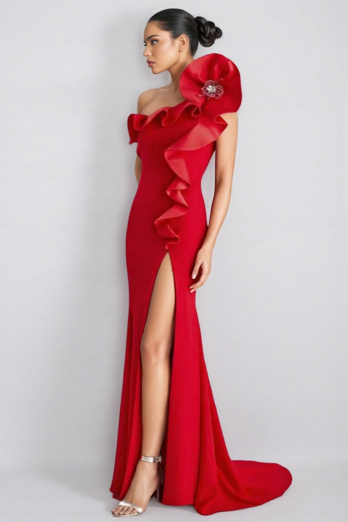 Jorah 3d Ruffle Maxi Dress