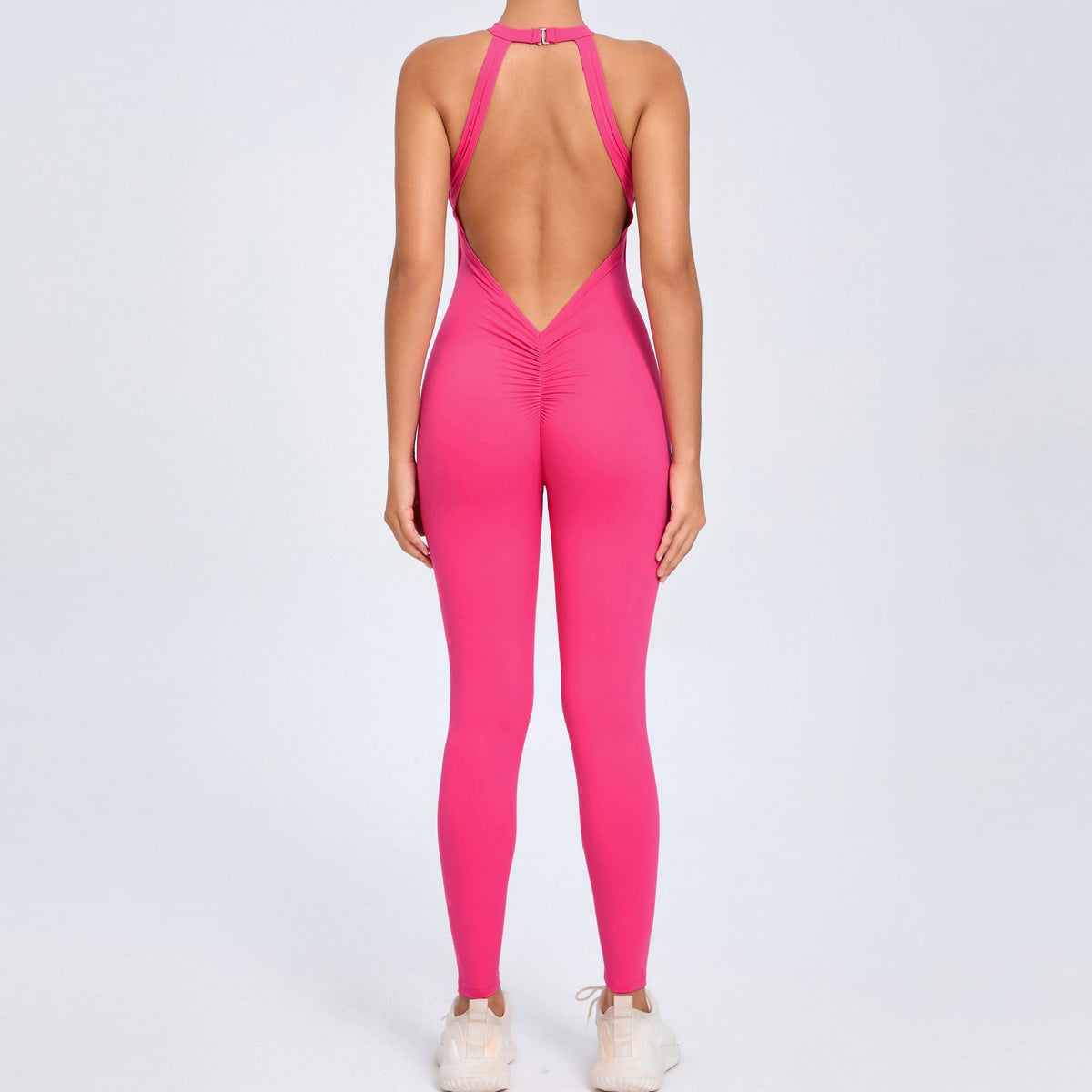 Back Buckle Yoga Jumpsuit Peach Hip Backless Sports Quick Drying One Piece Fitness Jumpsuit