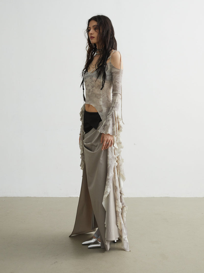 Ethereal Off-shoulder Ruffle Blouse