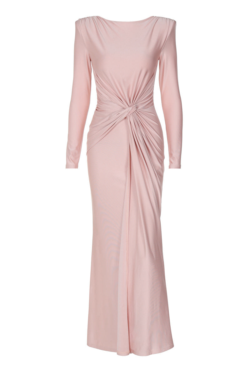 Amanda Long Sleeve Twist Front Maxi Dress
