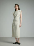 Round Neck Sleeveless Midi Dress