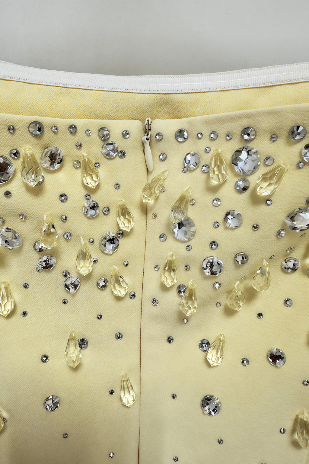Pamedy Yellow Diamonds Beaded Maxi Dress
