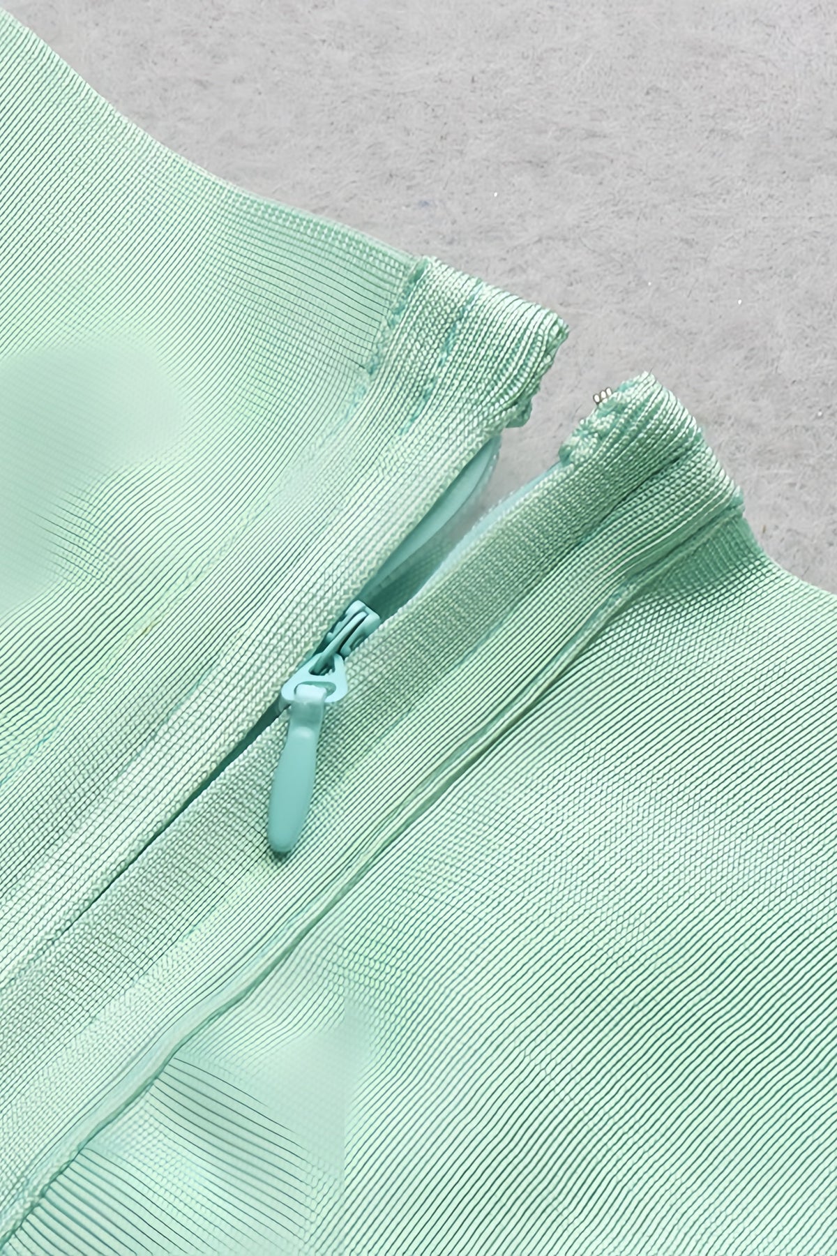 Keira Light Green Open-shoulder Maxi Dress