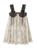 Chiffon Puffy Dress With Frill Straps