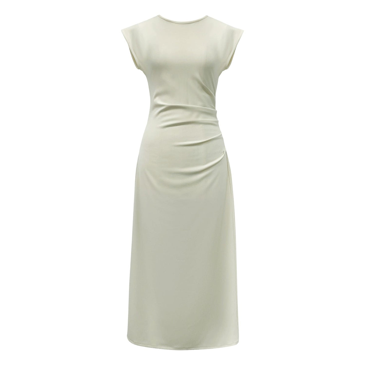 Round Neck Sleeveless Midi Dress