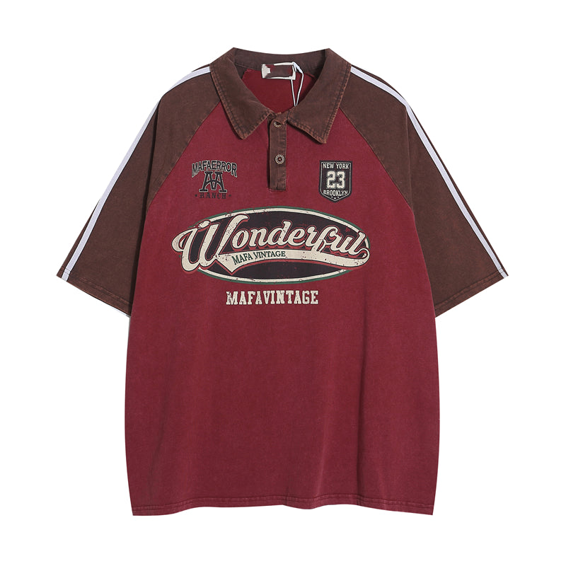 -style Oversized Polo T-shirt