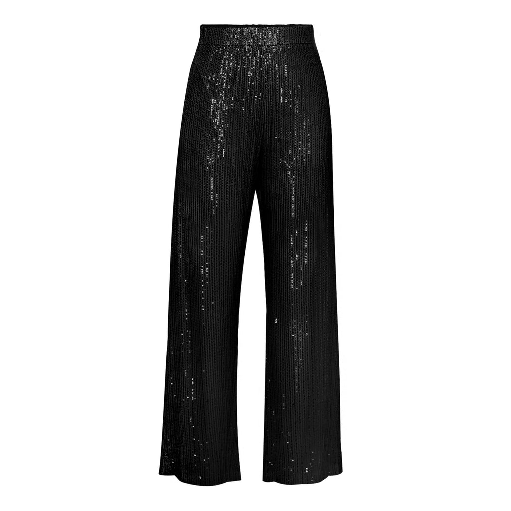Spring Summer New Clothing Color Sequ Set Shirt Underwear Straight-leg Pants