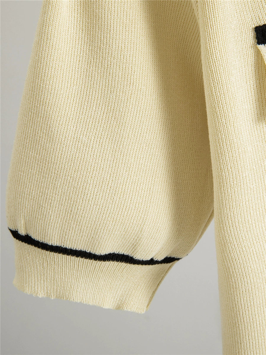 Apricot – Short Cardigan Two-piece Set