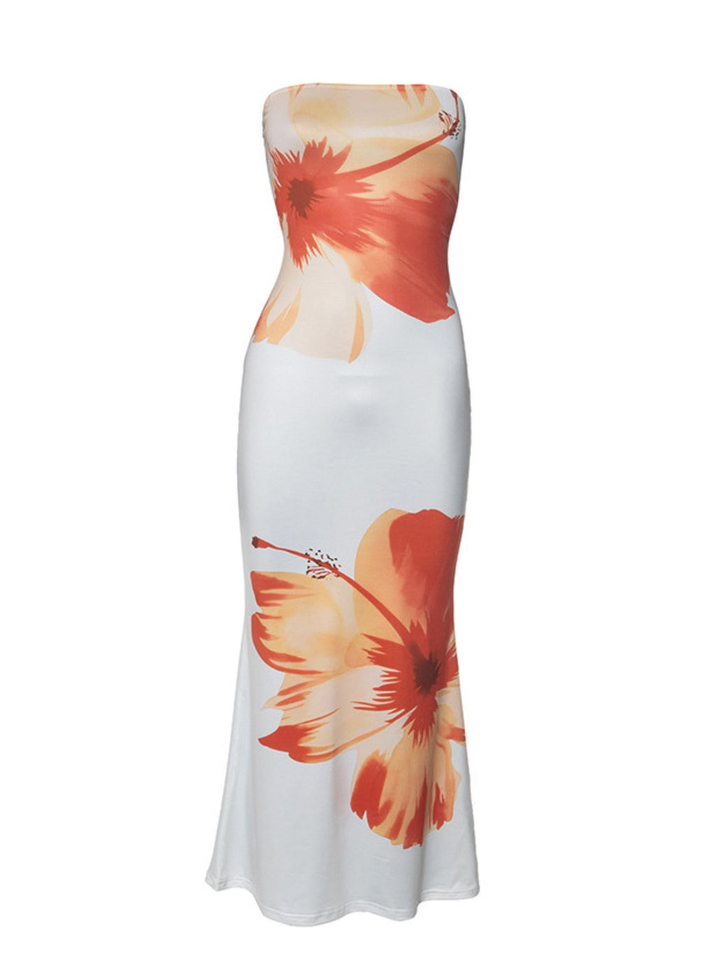 Mireya Print Strapless Maxi Dress