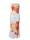 Mireya Print Strapless Maxi Dress