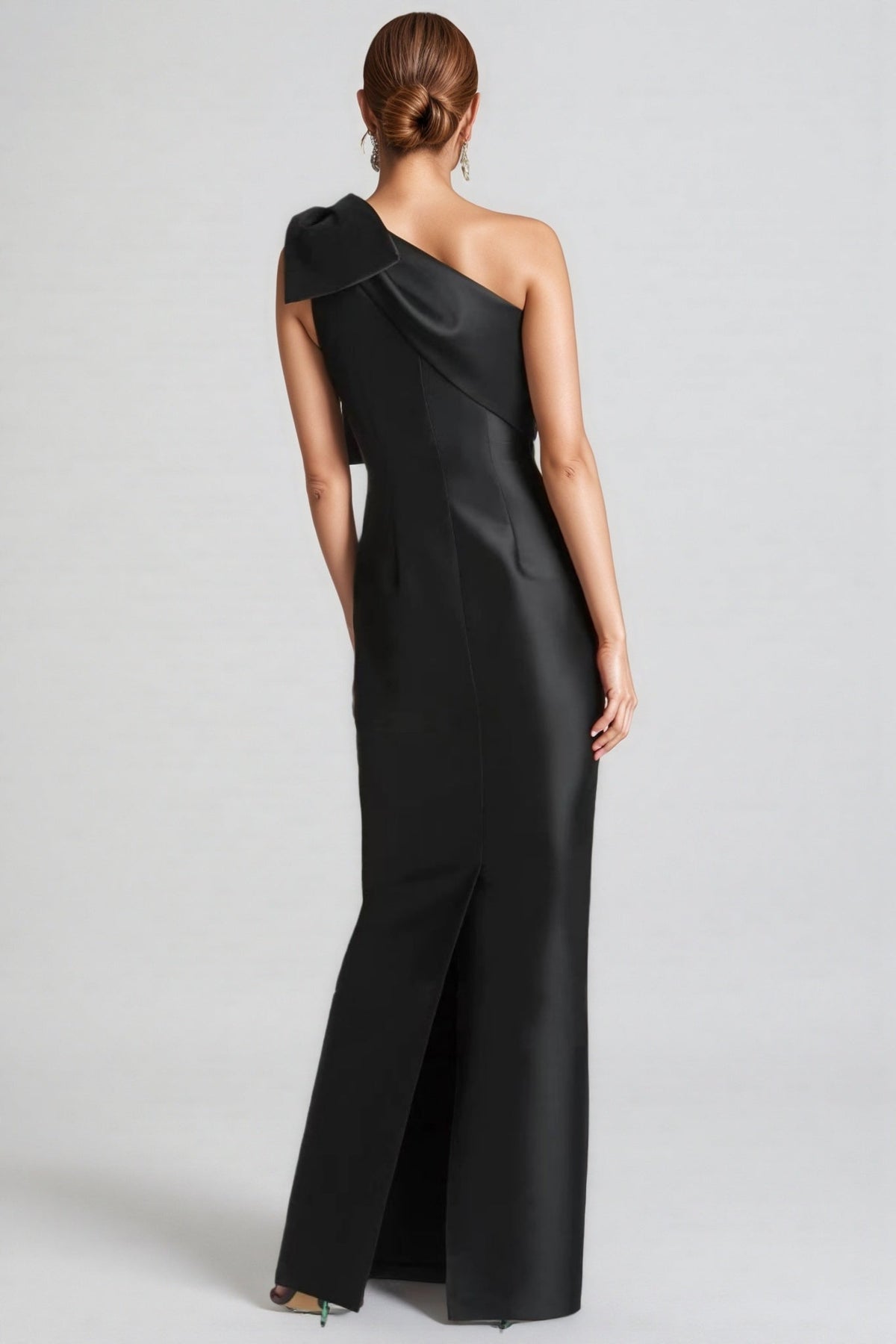 Jojo Bow One-shoulder Maxi Dress