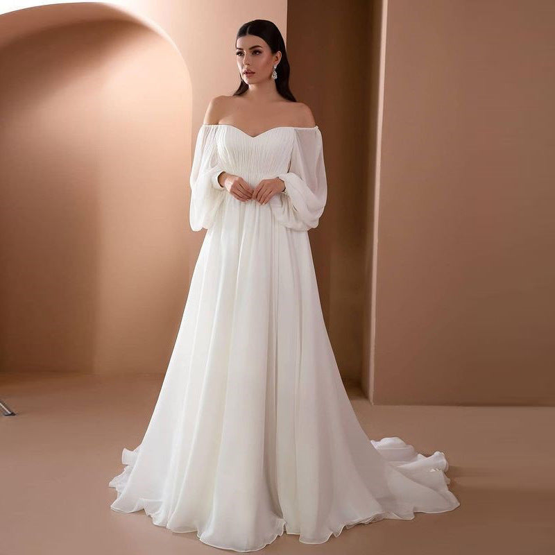 Slippery Maxi Dress in White