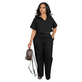 Clothing Suit Shirt Short Sleeved Two Piece Set Linen Office Office Summer Sports Pants