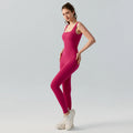 U Neck Sleeveless Yoga Jumpsuit Slim Fit Slimming Hollow Out Cutout Out Beauty Back No Embarrassment Line Jumpsuit