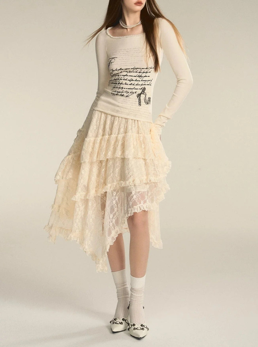Irregular Design Long Skirt