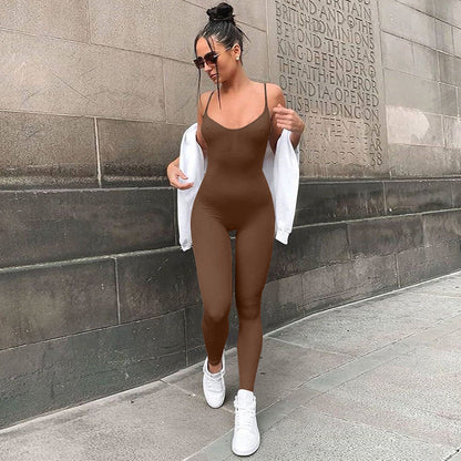 Suspender Jumpsuit Tight Yoga Jumpsuit Slim Fit Clothing Spring Summer Outerwear Yoga Clothes