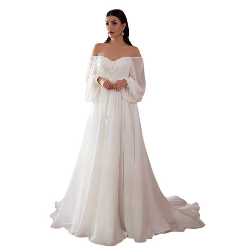 Slippery Maxi Dress in White